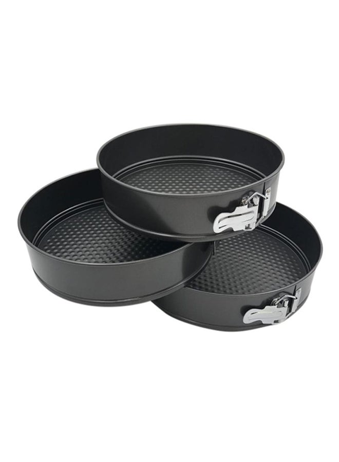 3-Piece Non-Stick Cake Mould Set Black - Image 1