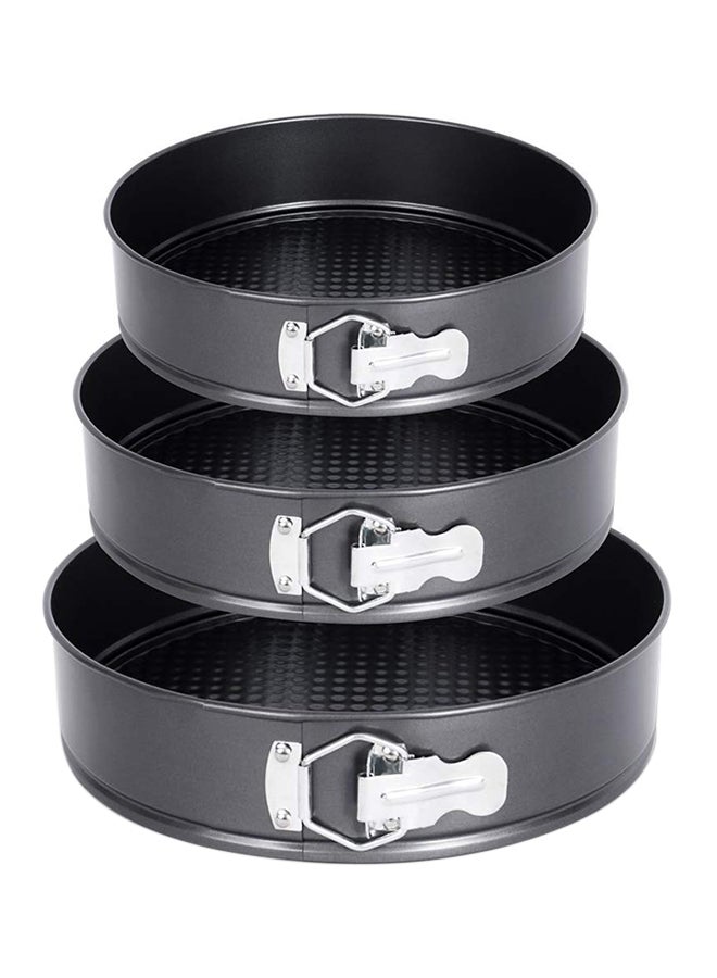 3-Piece Non-Stick Cake Mould Set Black - Image 2