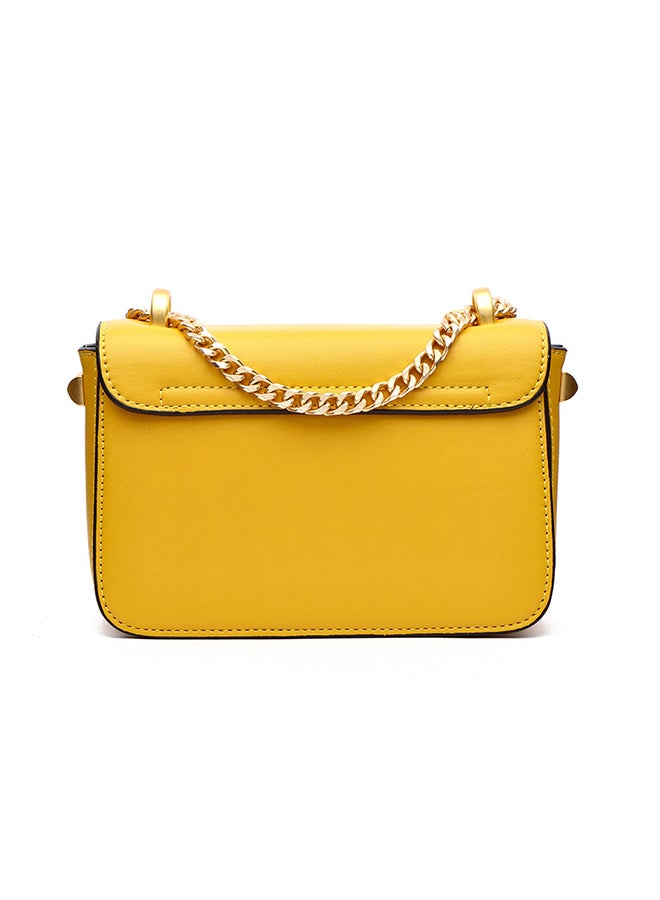 ZENEVE LONDON - Braid Detail Crossbody Bag Yellow - Image 1