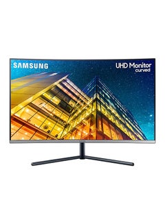 32 inch UHD Curved Monitor, 4ms, 60Hz and DisplayPort HDMI, PBP, Eye Saver Mode, Flicker Free, Off Timer Plus, Samsung MagicUpscale, Game Mode, Bezeless Design, Dark Blue Grey 32inch Dark Blue Grey