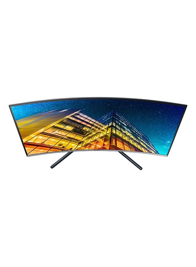 Samsung - 32 inch UHD Curved Monitor, 4ms, 60Hz and DisplayPort HDMI, PBP, Eye Saver Mode, Flicker Free, Off Timer Plus, Samsung MagicUpscale, Game Mode, Bezeless Design, Dark Blue Grey 32inch Dark Blue Grey - Image 1