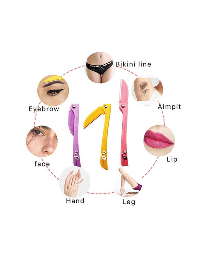 Feather-Flamingo Eyebrow Shaper Razor Yellow  - Image 3