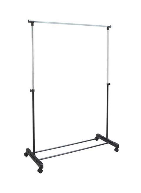 Metal Garment Rack Black/Silver 130x45x160cm