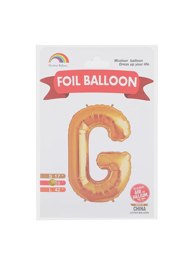 Mcolour Balloon Letter-G Shape Foil Party Balloon 28inch - Image 1