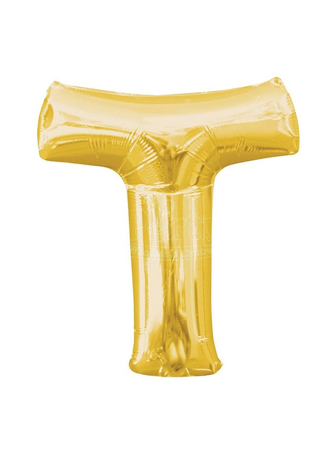 Secret Alphabetical Letter T Hanging Foil Balloon 100 x 95cm - Image 1