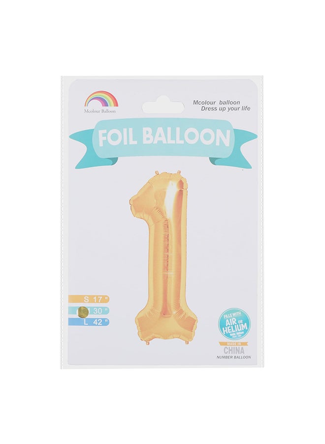 Mcolour Balloon Number 1 Pattern Foil Balloon  - Image 1