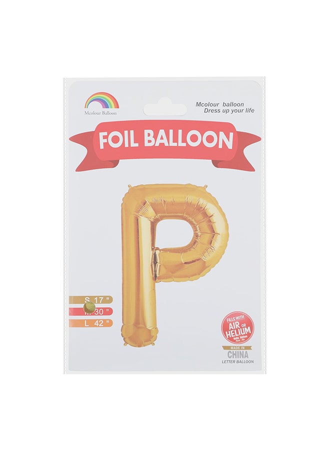 Mcolour Balloon Letter-P Shape Foil Party Balloon 30inch - Image 1