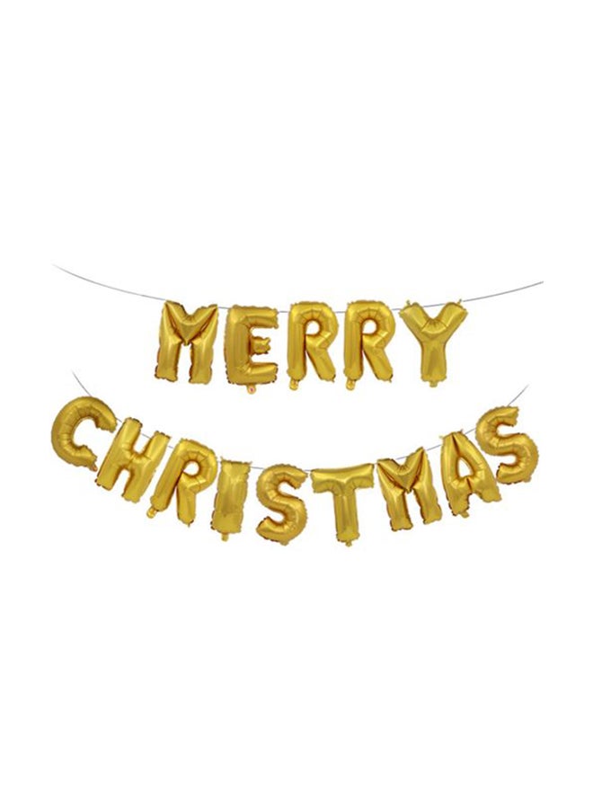 لافتة بالونات من القصدير بعبارة Merry Christmas - Image 1