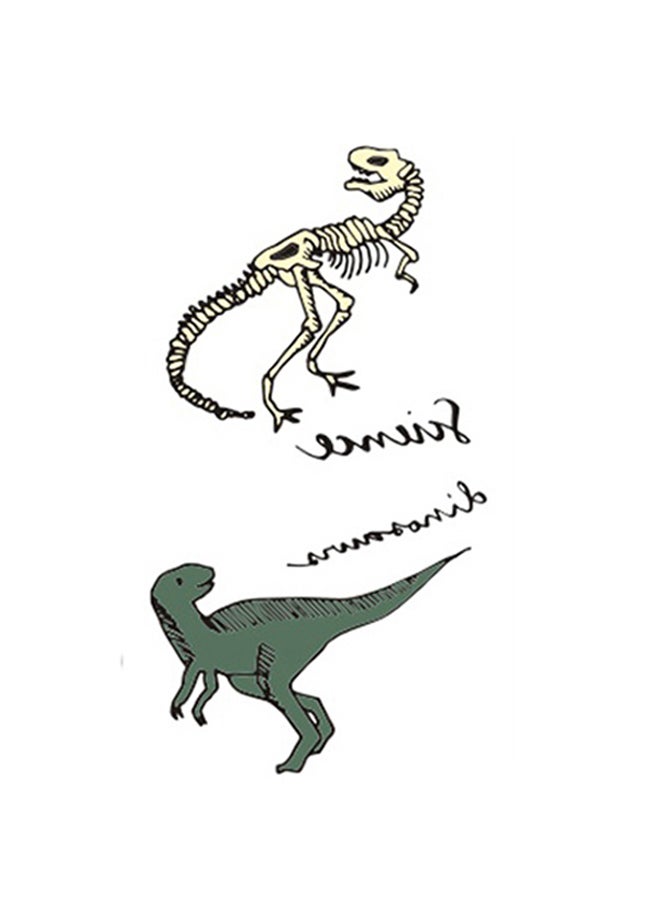 2-Piece Fashionable Waterproof Temporary Tattoo Stickers Set Multicolour