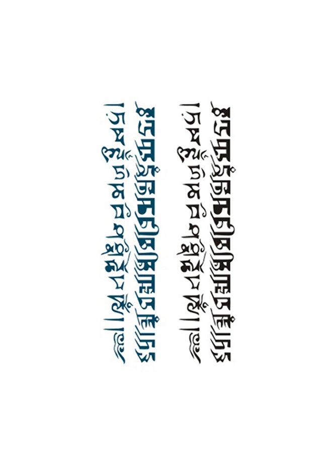 طقم ملصقات تاتو مؤقتة عصرية مضادة للماء مكون من قطعتين متعدد الألوان