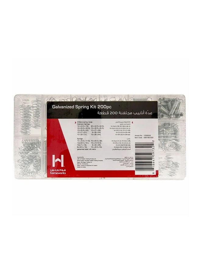 HMW 200-Piece Homeworks Galvanized Spring Kit Silver  - Image 2