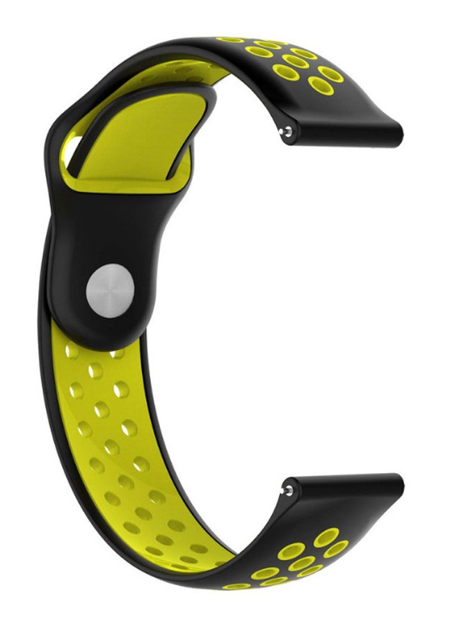 Remson Water-Proof Replacement Band For Huawei Watch GT 2e Black/Yellow - Image 2