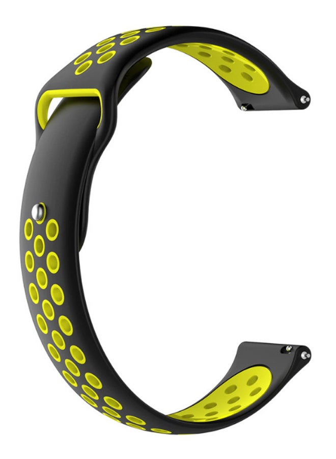 Remson Water-Proof Replacement Band For Huawei Watch GT 2e Black/Yellow - Image 1