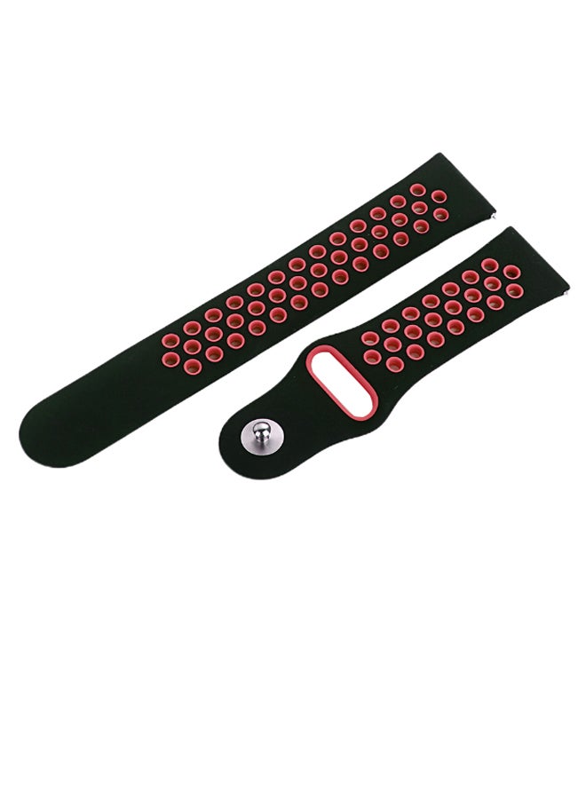 Remson Water-Proof Replacement Band For Huawei Watch GT 2e Black/Red - Image 1