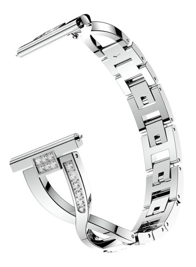 Remson Replacement Diamond Pattern Strap For Huawei Watch GT 2e Silver - Image 1