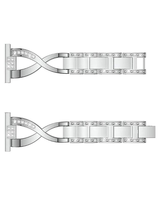 Remson Replacement Diamond Pattern Strap For Huawei Watch GT 2e Silver - Image 2