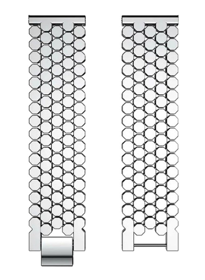 ريمسون سوار بديل بتصميم خلية نحل لساعة هواوي GT 2E . فضي - Image 1