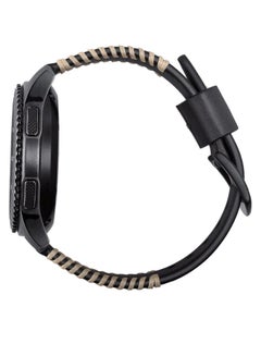 Replacement Ribs Line Strap For Huawei Watch GT 2e Black/Beige - v1591693612/N38120982A_2