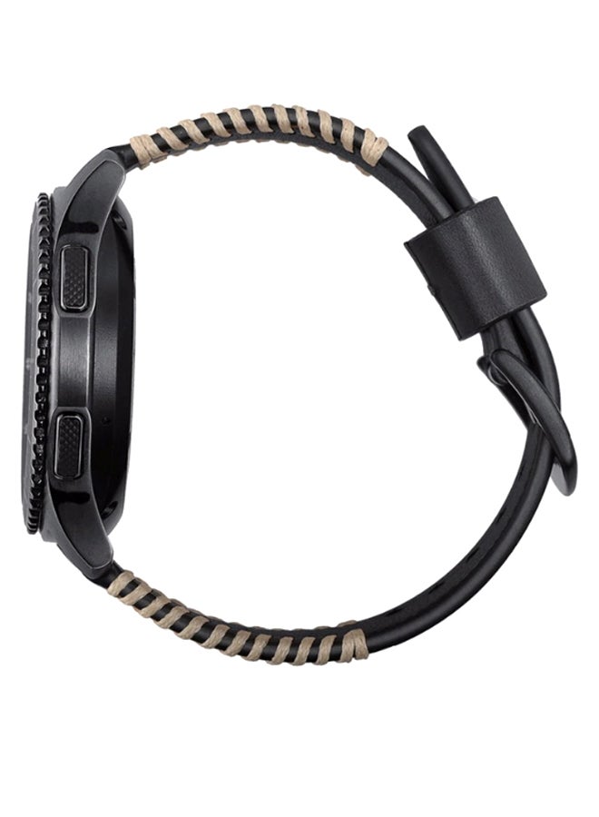Remson Replacement Ribs Line Strap For Huawei Watch GT 2e Black/Beige  - Image 2