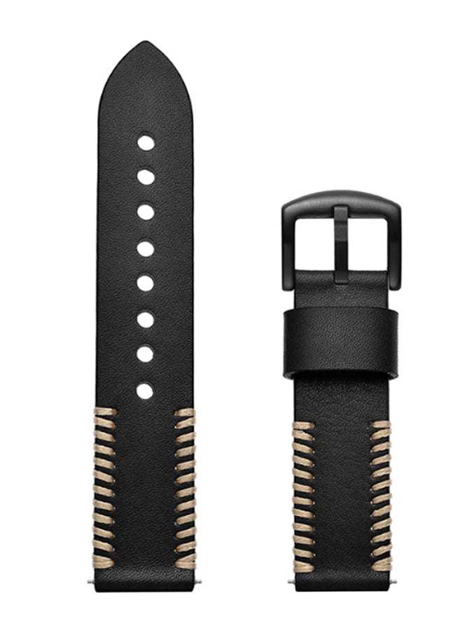 Remson Replacement Ribs Line Strap For Huawei Watch GT 2e Black/Beige  - Image 1