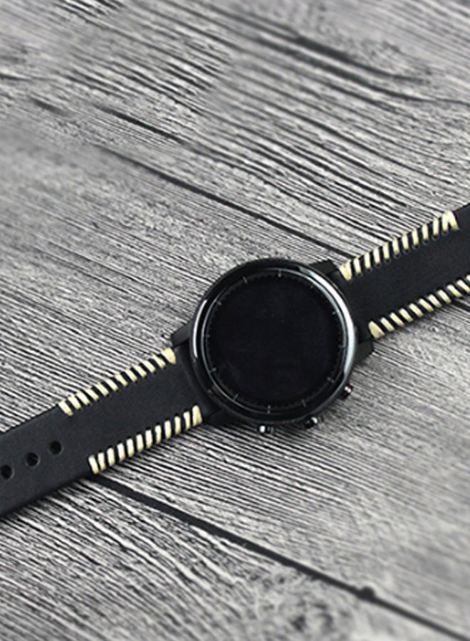 Remson Replacement Ribs Line Strap For Huawei Watch GT 2e Black/Beige  - Image 3