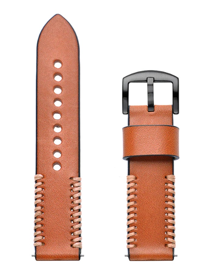 Remson Replacement Ribs Line Strap For Huawei Watch GT 2e Brown - Image 1