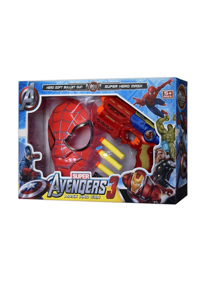 ليتل أنجل تويز كو مجموعة بندقية برصاص لين وقناع سبايدرمان طراز 7186