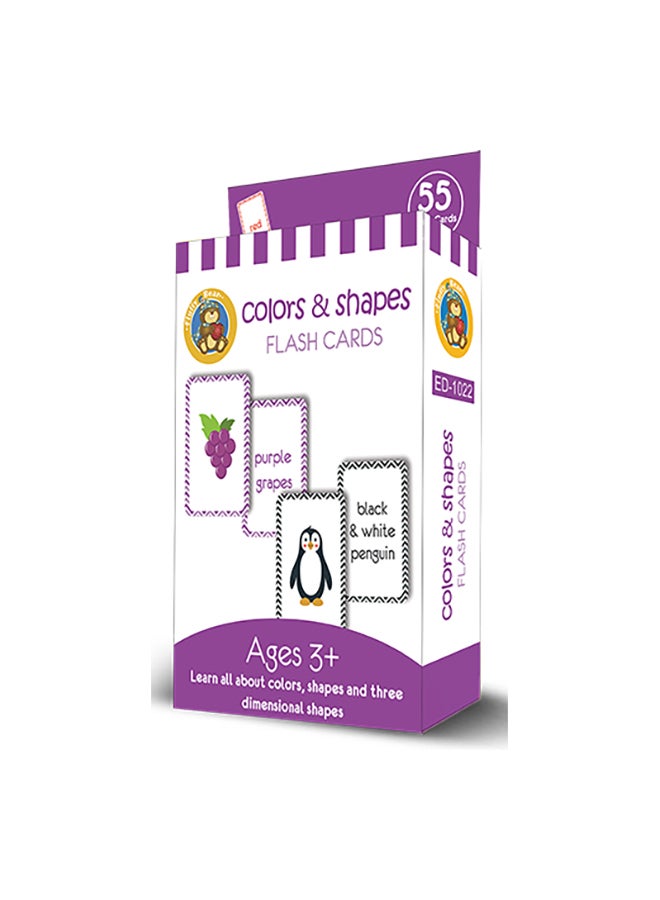 فلفي بي مجموعة بطاقات لتعليم الألوان والأشكال من 55 قطعة 26سم - Image 1