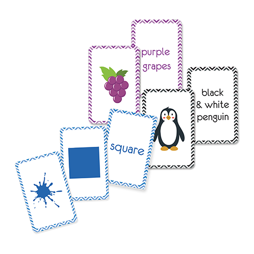 فلفي بي مجموعة بطاقات لتعليم الألوان والأشكال من 55 قطعة 26سم - Image 2