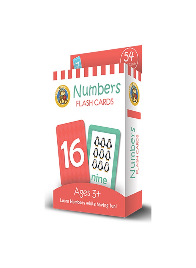 Fluffy Bear 54-Piece Numbers Flash Cards ED-1019 14x9cm - Image 1