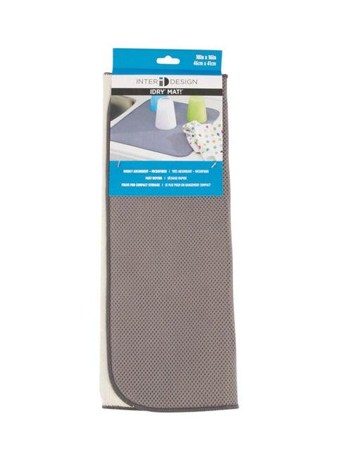 iDry Drying Mat Pewter/Ivory 46×41centimeter