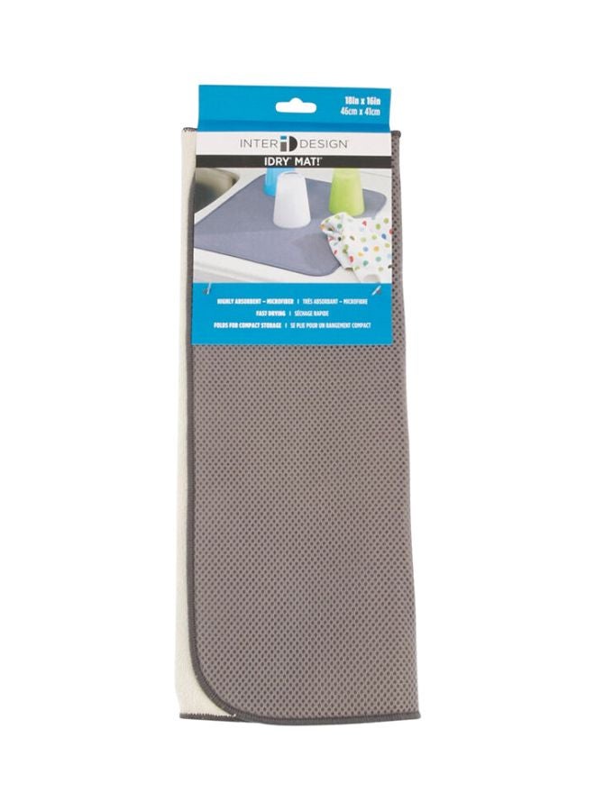 iDry Drying Mat Pewter/Ivory 46×41centimeter