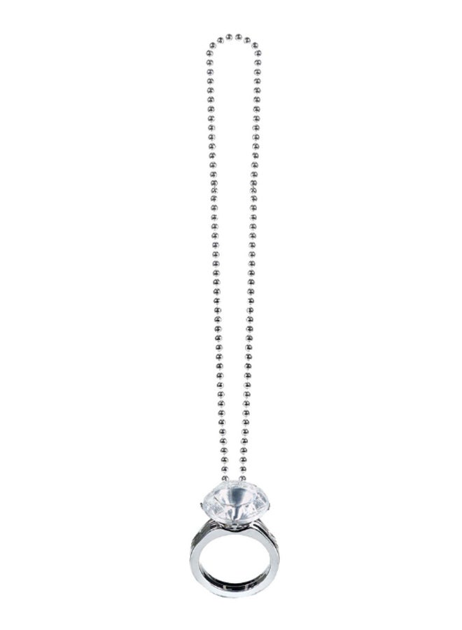Amscan Giant Diamond Ring Necklace 30inch  - Image 1
