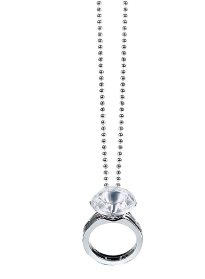 Amscan Giant Diamond Ring Necklace 30inch  - Image 2