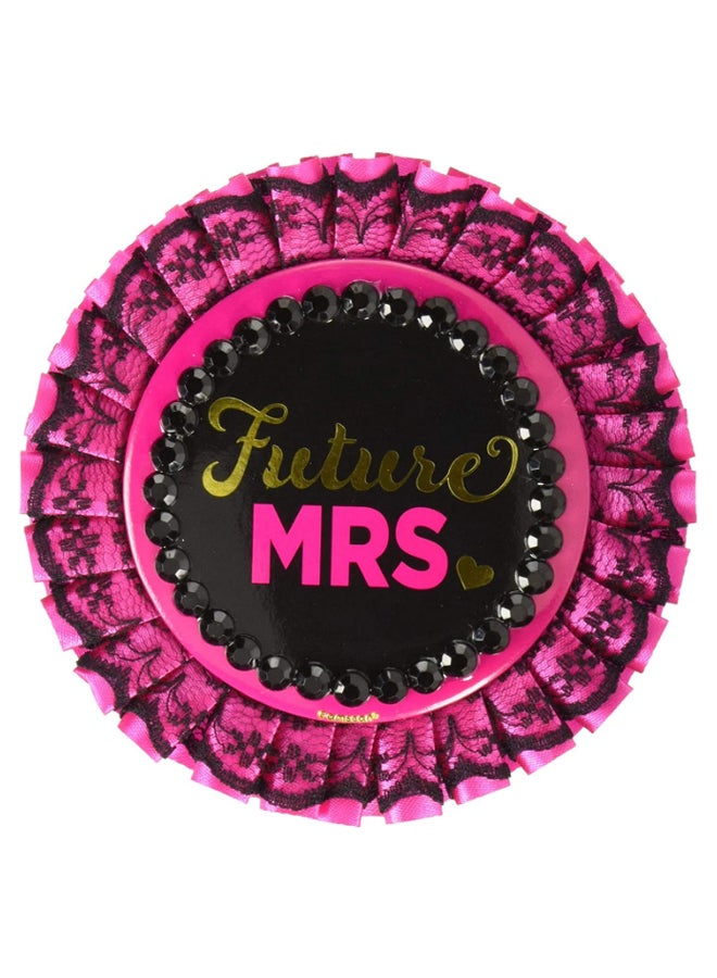 Amscan Future Mrs. Deluxe Button 4inch - Image 1