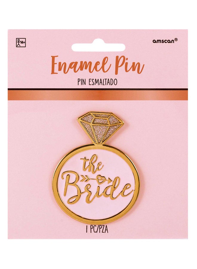 أمسكان دبوس بطبعة عبارة "The Bride" لحفلة توديع العزوبية 5.72 x 5.62سم - Image 2