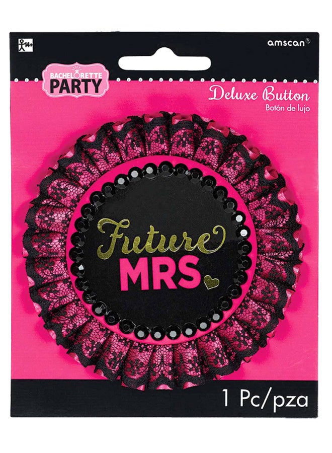 Amscan Future Mrs. Deluxe Button 4inch - Image 2