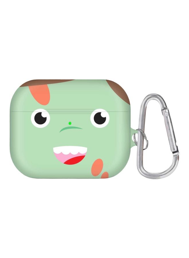 ستايلايزد حافظة لسماعات آيربودز برو مزودة بحلقة بقفل زنبركي بطبعة كرتونية لطيفة متعدد الألوان