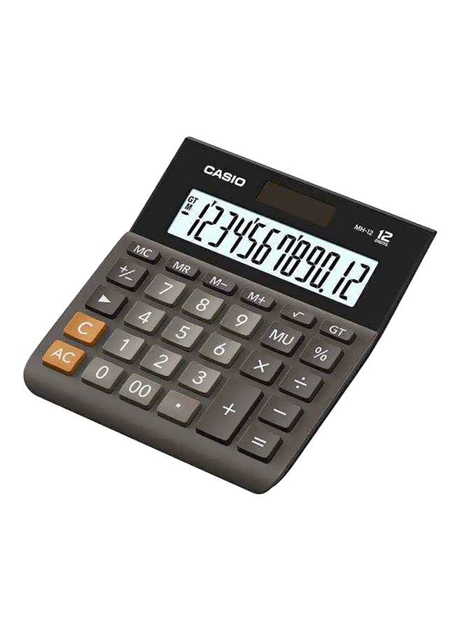 آلة حاسبة مكتبية بشاشة سعة 12 رقماً رمادي/أسود/بني