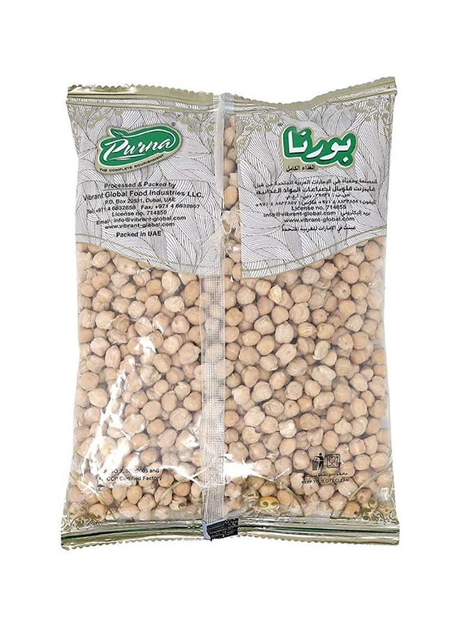 Purna - White Small Chick Peas 1kg pack_of_12 - Image 1