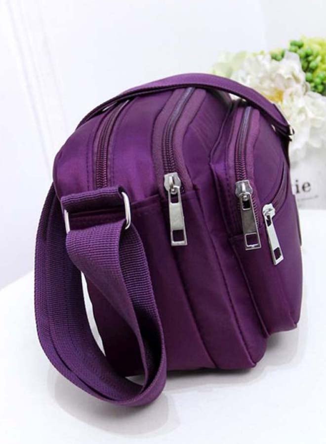 بيوينتي حقيبة كروس من قماش الكانفاس بنمط كلاسيكي أرجواني - Image 2