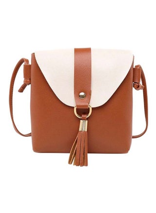 Tassel Detail Crossbody Bag Brown/Beige - v1591711153/N33477041A_1
