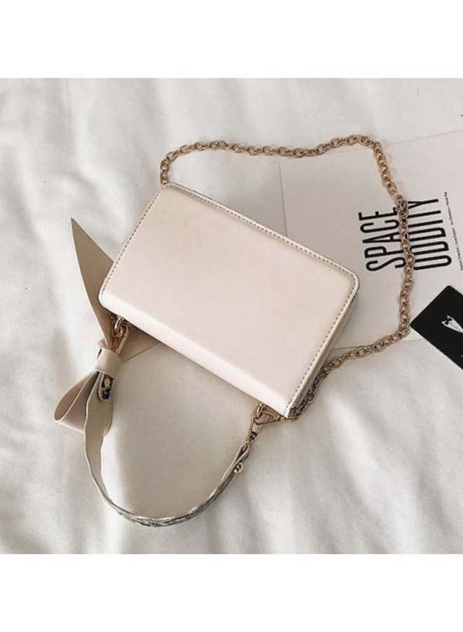 Bow Detail Crossbody Bag White
