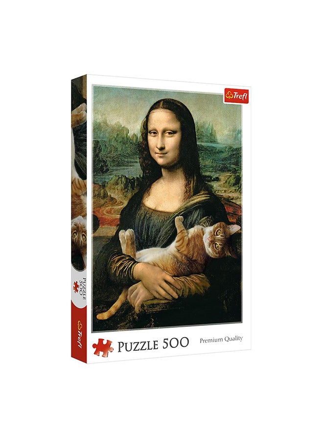 Trefl 500-Piece Mona Lisa Jigsaw Puzzle Set