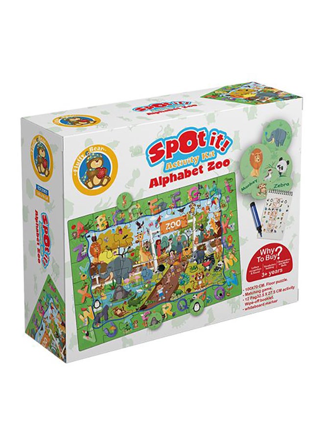 Fluffy Bear 89-Piece Spot It Alphabet Zoo Puzzle Set ED-3001  - Image 1