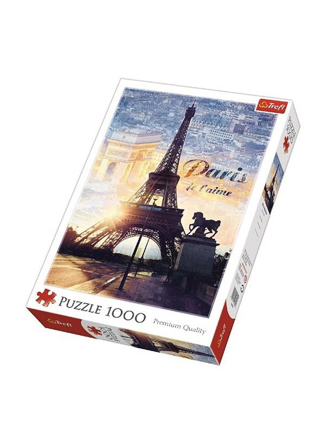 1000-Piece Paris At Dawn Jigsaw Puzzle Set 68.3 x 48 x 0.5cm - v1591714651/N36653493A_1