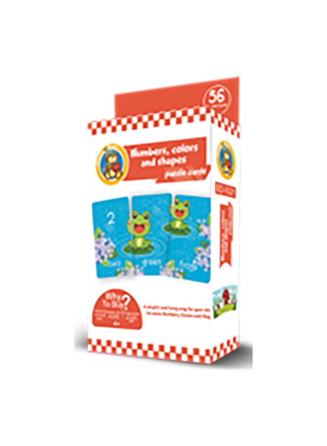 Fluffy Bear 56-Piece Number Colors And Shapes Puzzle Cards Set ED-1021  - Image 1