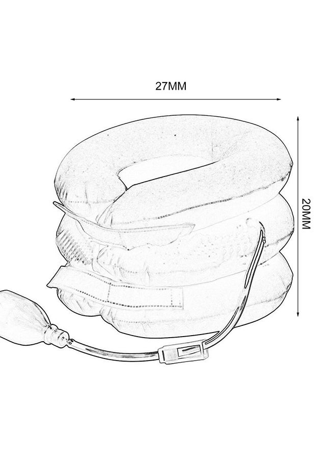 3-Layer Cervical Traction Inflatable Velvet Neck Support - Image 2