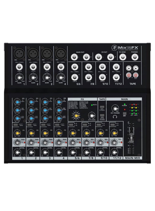 ماكي مازج صوت صغير بتأثيرات من 12 قناة Mix12FX-UK أسود  - Image 1