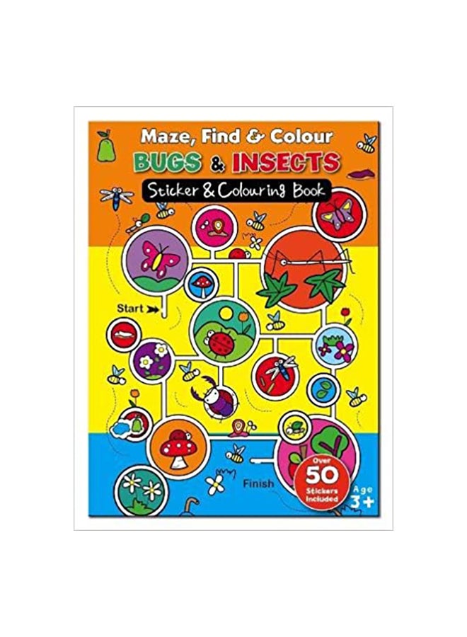 Maze, Find and Colour Book - Bugs And Insects Paperback English by North Parade Publishing Editor Team - 31st August 2014